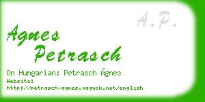 agnes petrasch business card